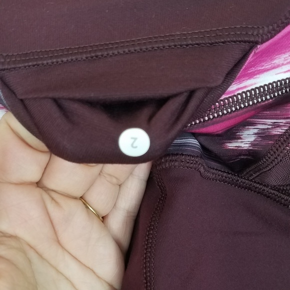 Lululemon Wunder Under Hi Rise Reversible Maroon 2 - Picture 5 of 8